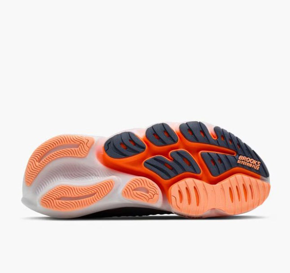 Glycerin Flex in Grey/Peach/Orange by Brooks