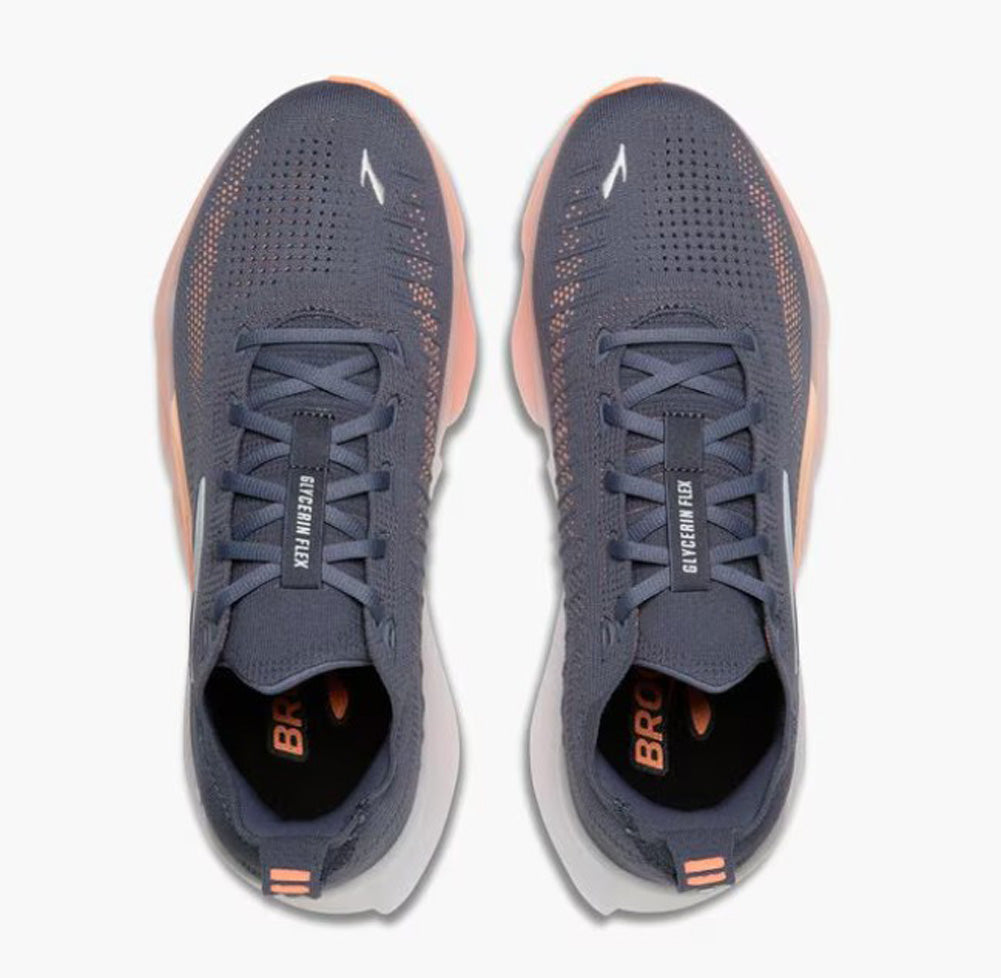 Glycerin Flex in Grey/Peach/Orange by Brooks
