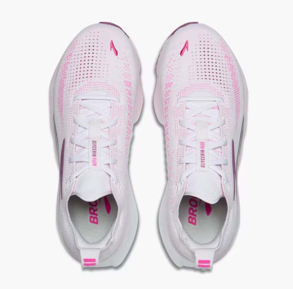 Glycerin Flex in White/Cyber Pink/Argyle by Brooks