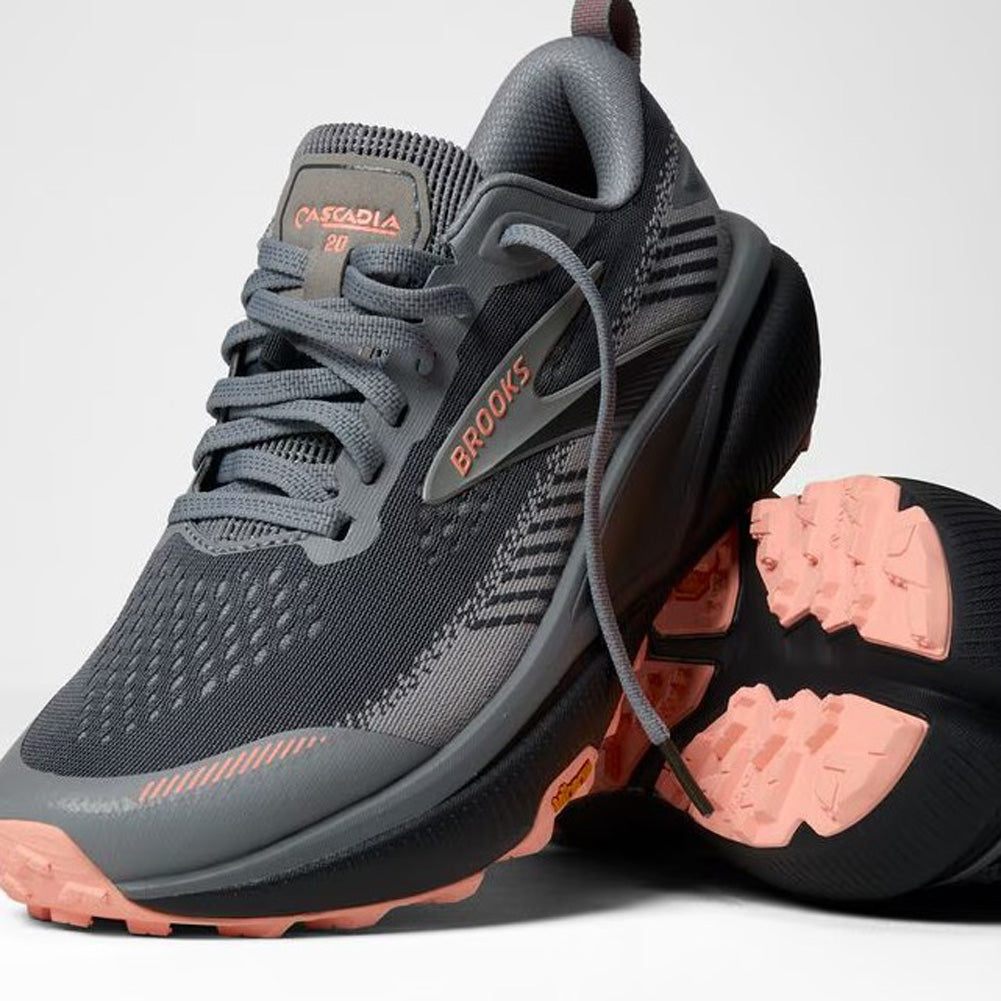 Cascadia 20 Grey/Grey/Peach by Brooks