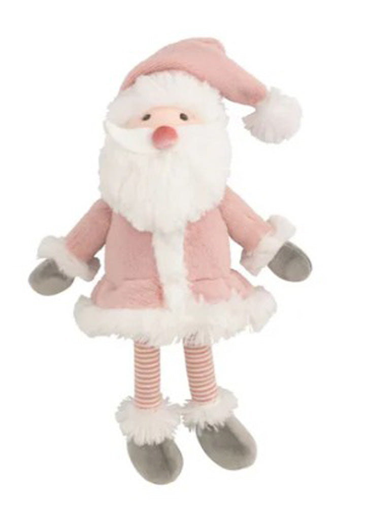 Pink Santa Claus Plush by Mud Pie