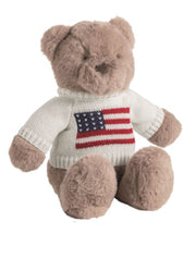 Flag Sweater Bear Plush by Mud Pie