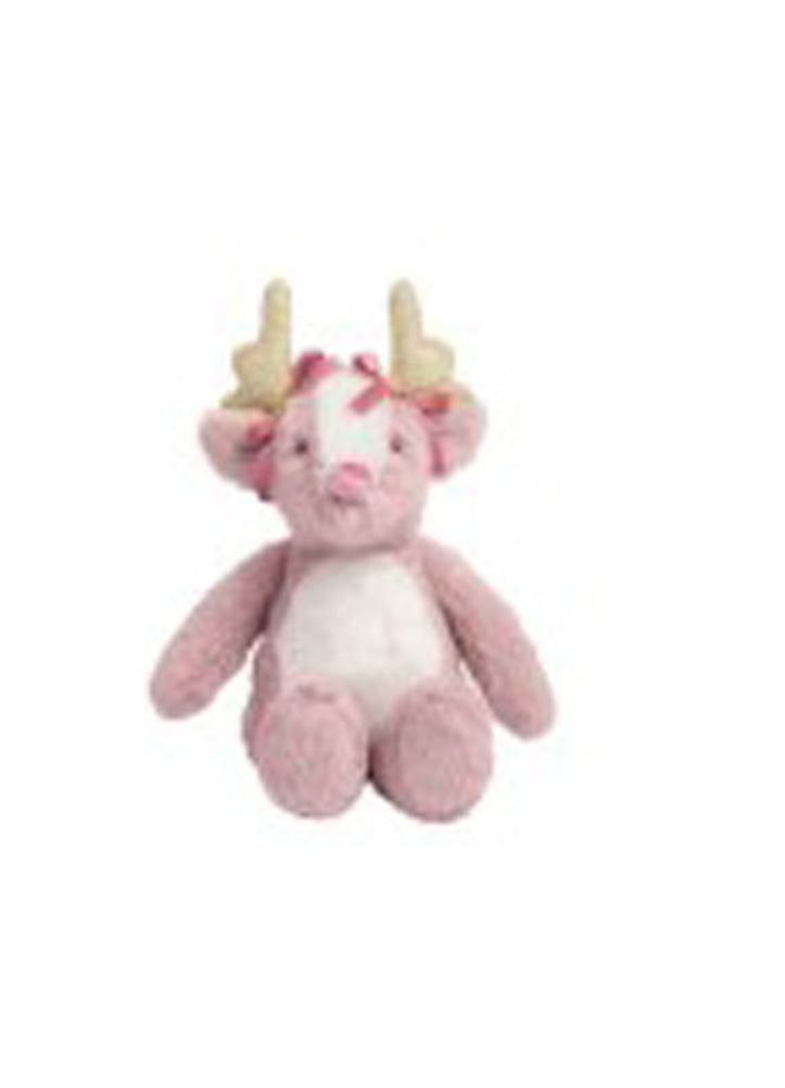 Mini Pink Reindeer Plush by Mud Pie