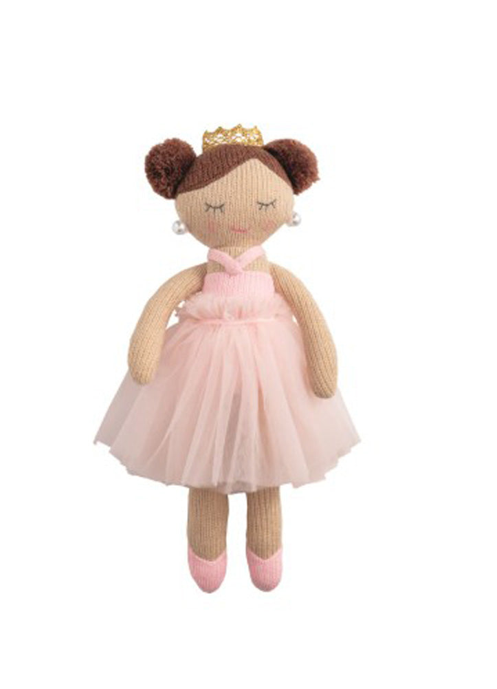 Brunette Princess Knit Doll by Mud Pie