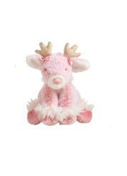 Pink Reindeer Plush by Mud Pie