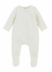Quilted Heart Sleeper Ivory by Mud Pie