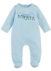 Train Pointelle Sleeper by Mud Pie