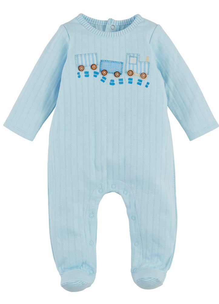 Train Pointelle Sleeper by Mud Pie