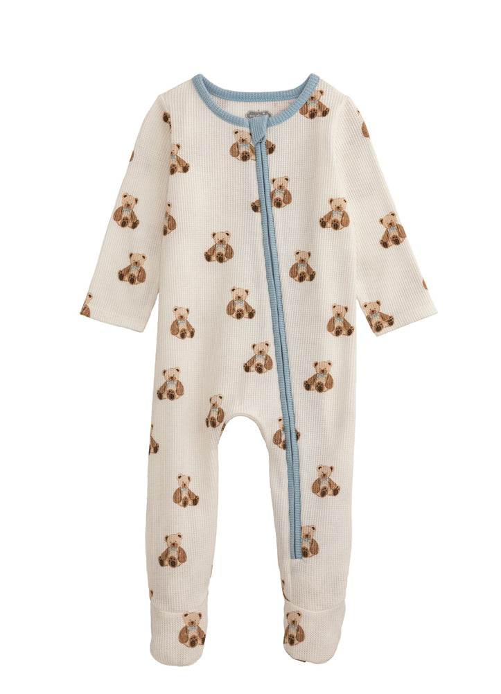 Teddy Bear Print Sleeper by Mud Pie