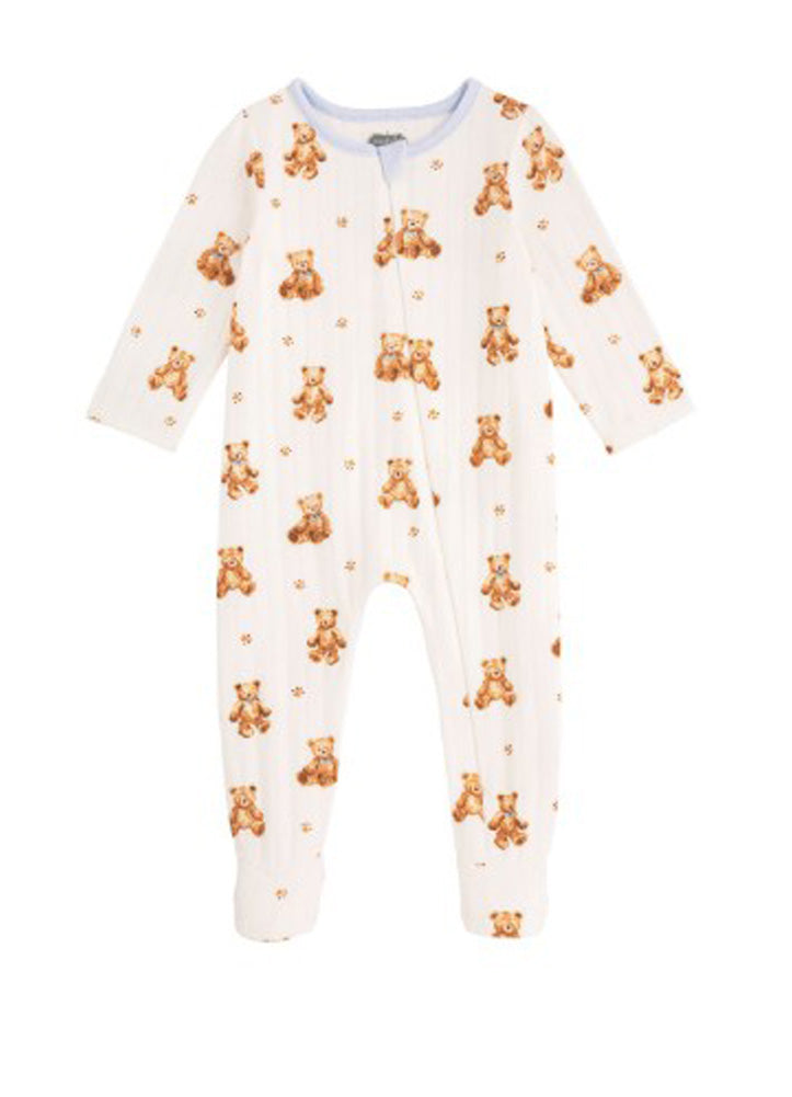 Bear Print Pointelle Sleeper by Mud Pie