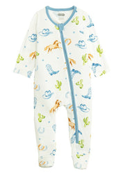 Blue Horse Zip Sleeper by Mud Pie