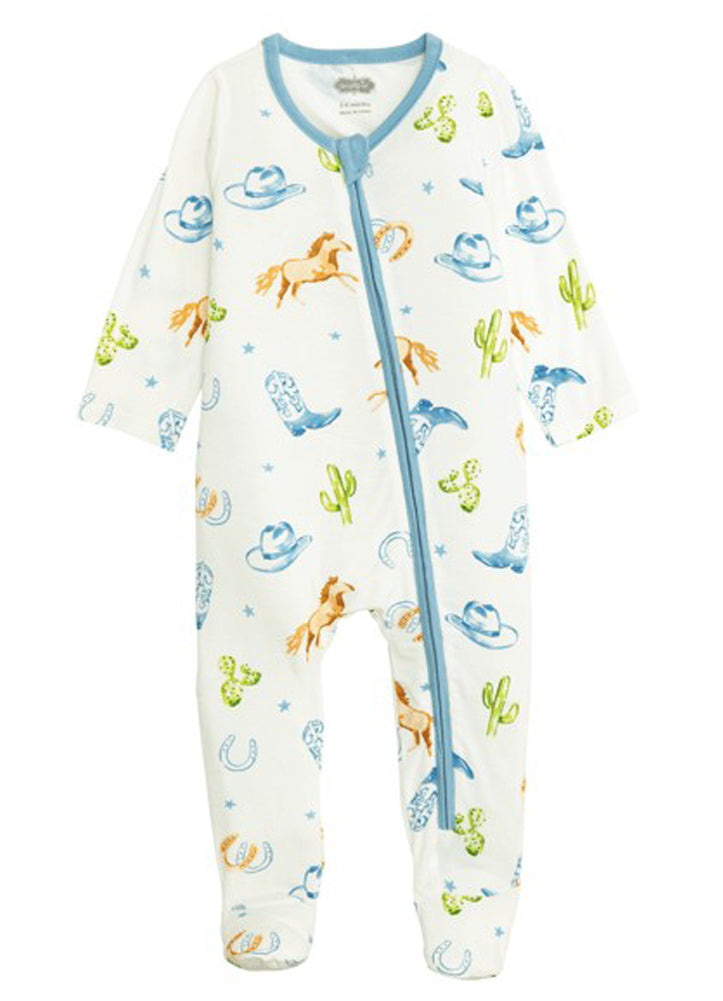 Blue Horse Zip Sleeper by Mud Pie