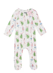 Christmas Tree Bow Sleeper by Mud Pie