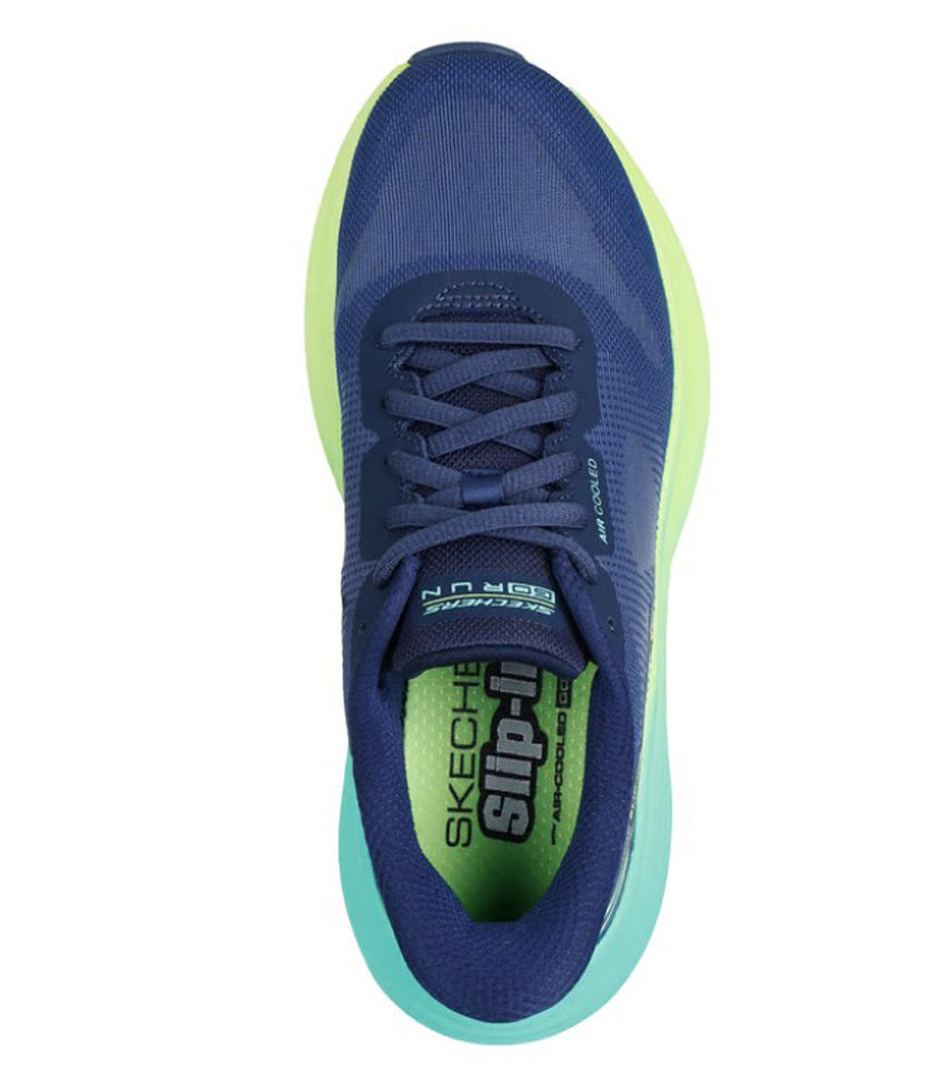 Max Cushioning Endeavor in Navy/Lime by Skechers