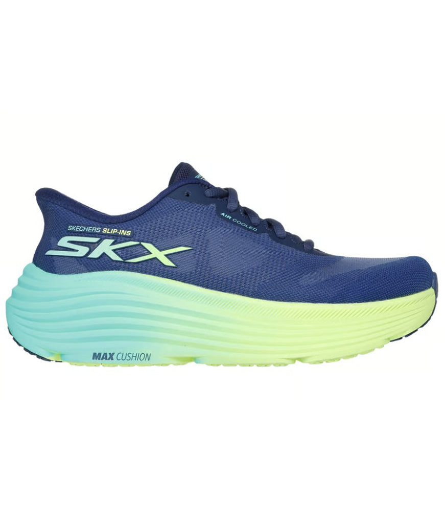 Max Cushioning Endeavor in Navy/Lime by Skechers