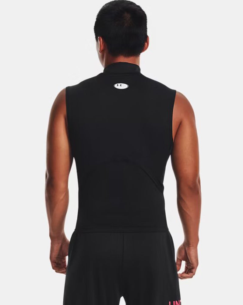HeatGear Comp Mock Sleeveless in Black by Under Armour