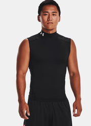 HeatGear Comp Mock Sleeveless in Black by Under Armour
