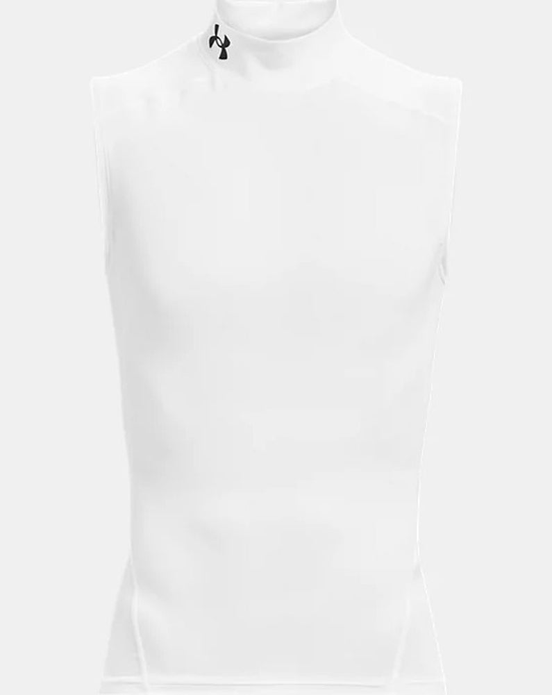HeatGear Comp Mock Sleeveless in White by Under Armour