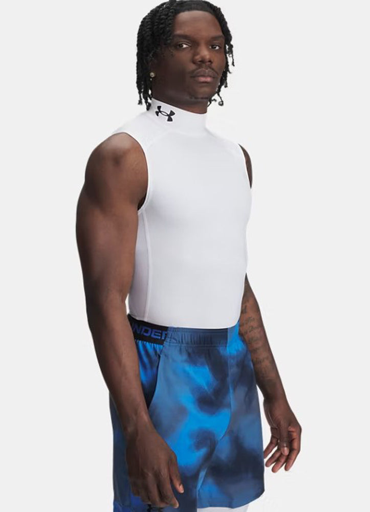 HeatGear Comp Mock Sleeveless in White by Under Armour