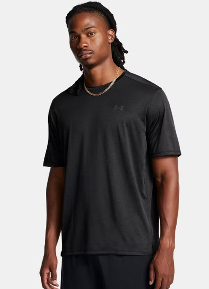 UA Tech Vent SS in Black by Under Armour