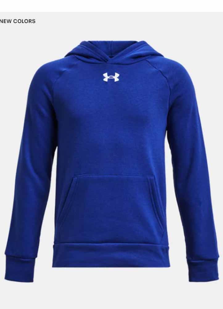 UA Rival Fleece Hoodie in Blue by Under Armour