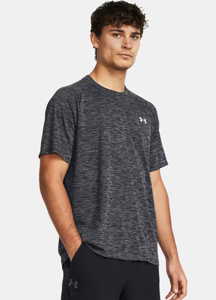 UA Tech Textured SS in Black by Under Armour