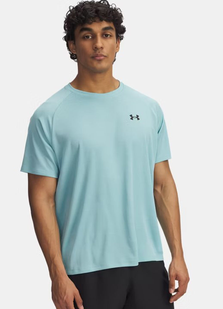UA Tech Textured SS in Blue by Under Armour
