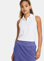 UA Playoff Sleeveless Polo in White by Under Armour