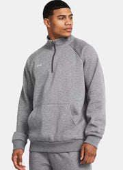 Rival Fleece 1/4 Zip in Grey by Under Armour