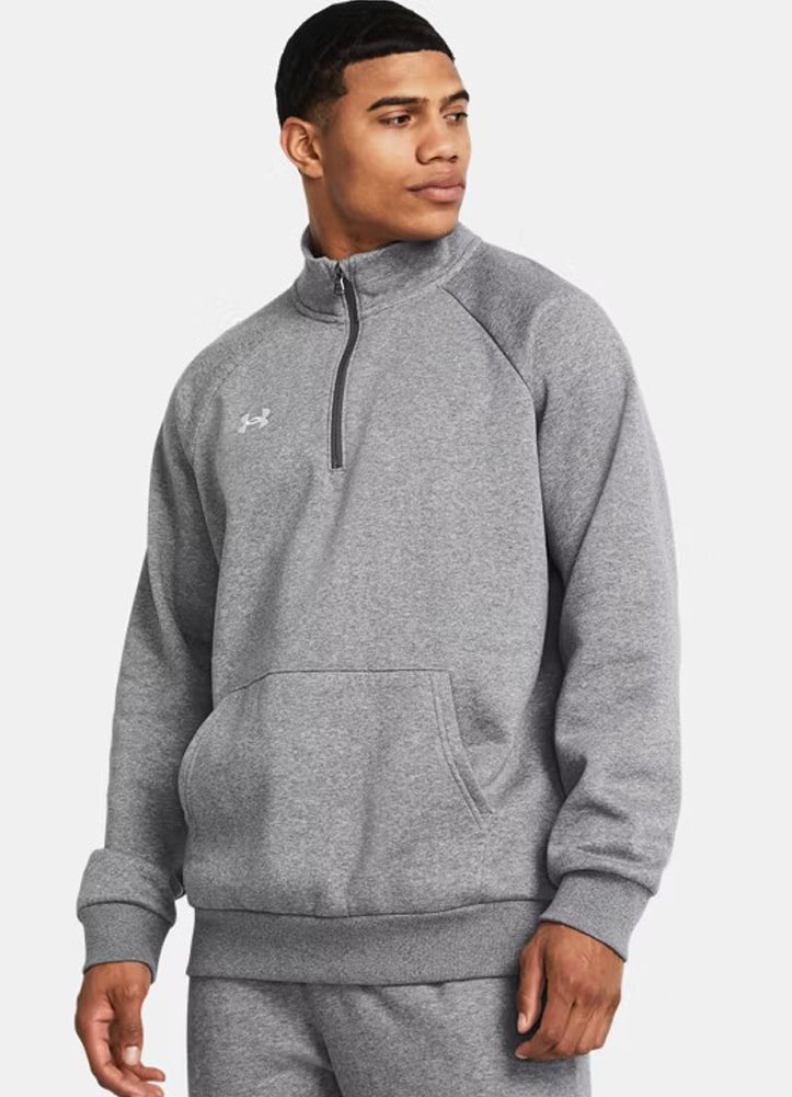 Rival Fleece 1/4 Zip in Grey by Under Armour