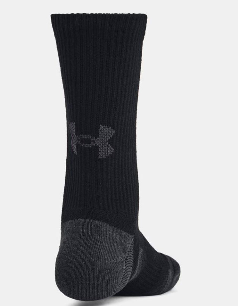 UA Performance Tech 6 Pack Crew Socks in Black by Under Armour