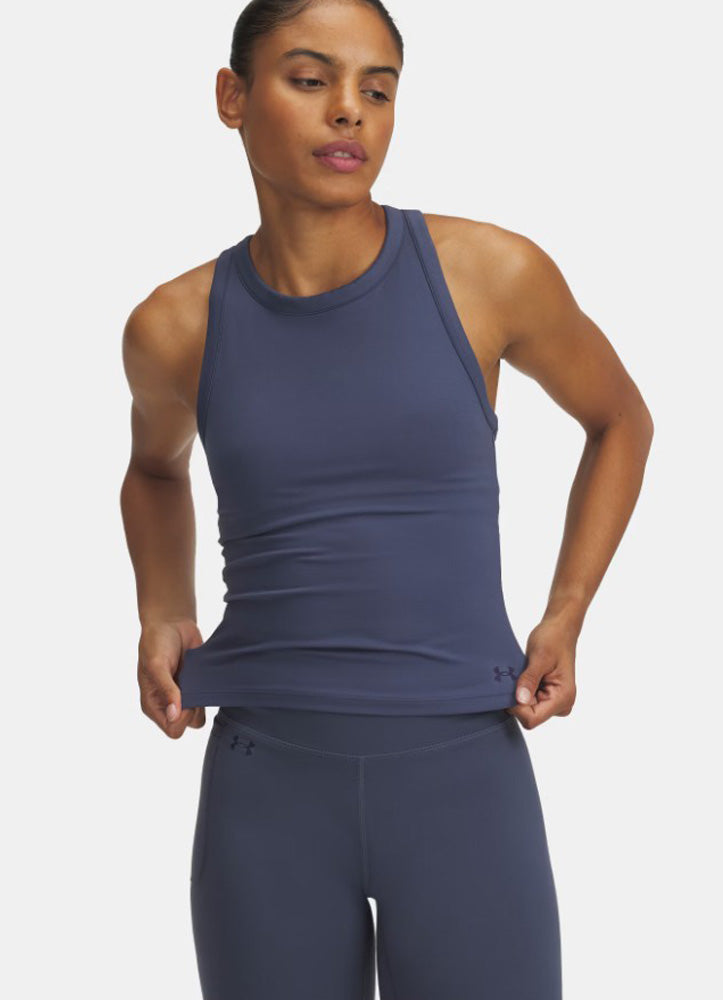Motion High Neck Tank in Grey by Under Armour