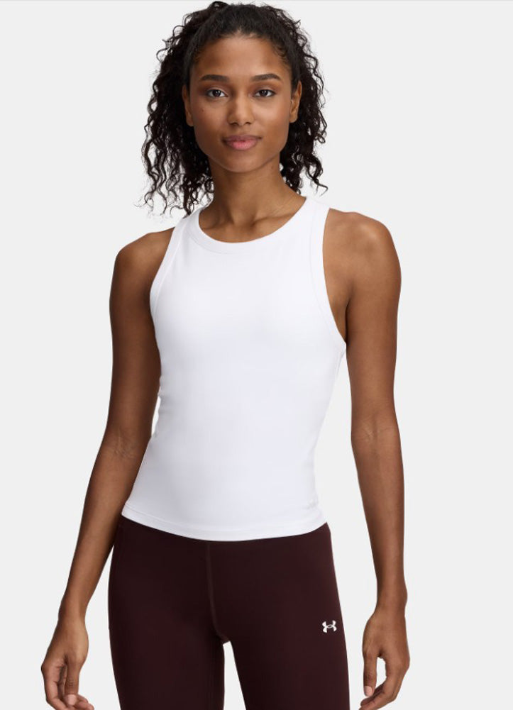 Motion High Neck Tank in White by Under Armour