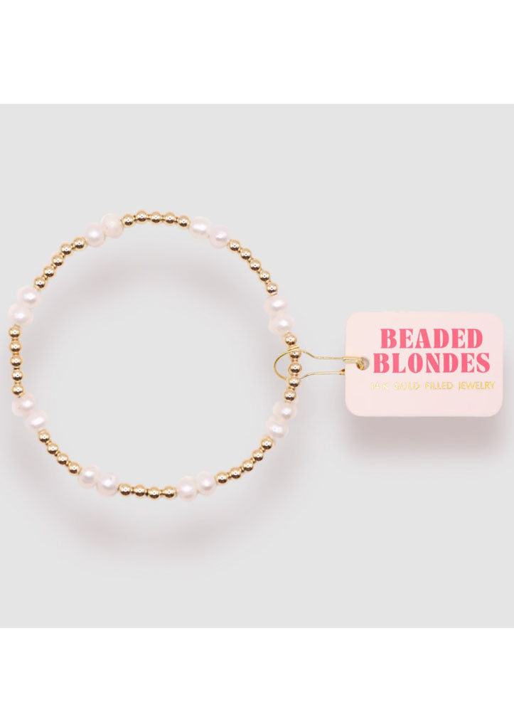 Coastal Pearl Beaded Bracelet by Beaded Blondes