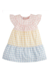Mixed Gingham Dress by Mud Pie