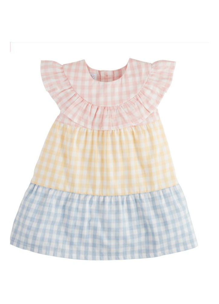 Mixed Gingham Dress by Mud Pie