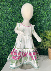 Ivory Block Print Dress by Mud Pie