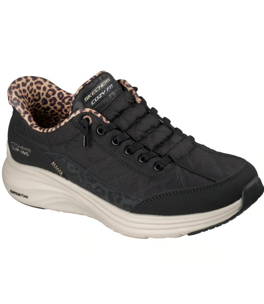 Contour Foam Leopard Dream in Black by Skechers