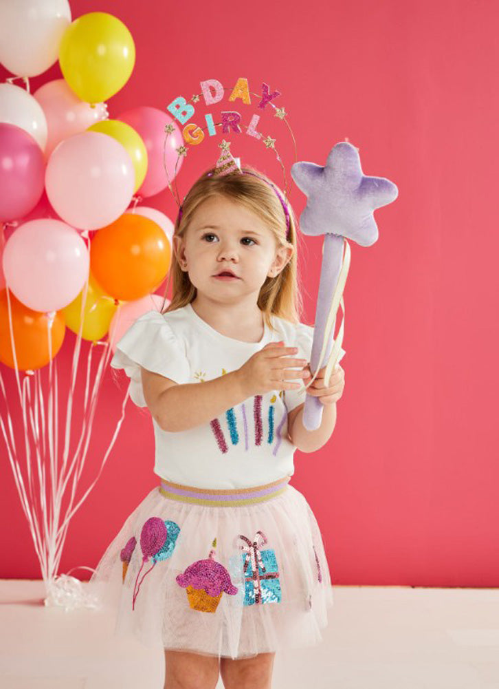 Candles Girl Birthday Tee by Mud Pie