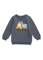 Navy Dumptruck Sweatshirt by Mud Pie