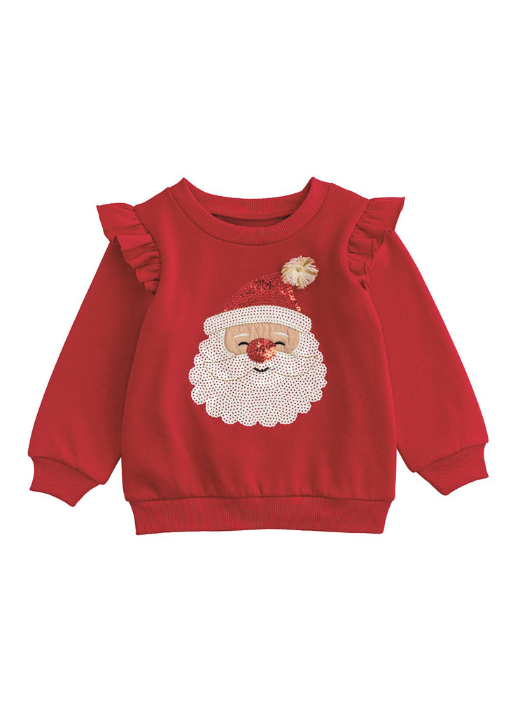 Sequin Santa Sweatshirt by Mud Pie