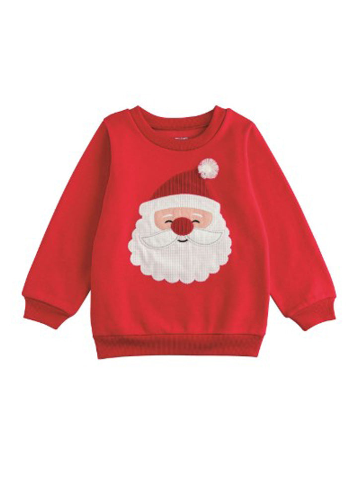 Applique Santa Sweatshirt by Mud Pie