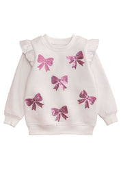 Sequin Bow Sweatshirt by Mud Pie