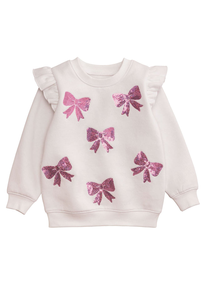 Sequin Bow Sweatshirt by Mud Pie