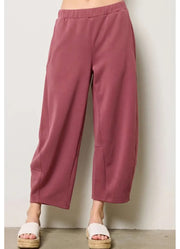 Scuba Barrel Pants in Dark Mauve by Charlotte Avery