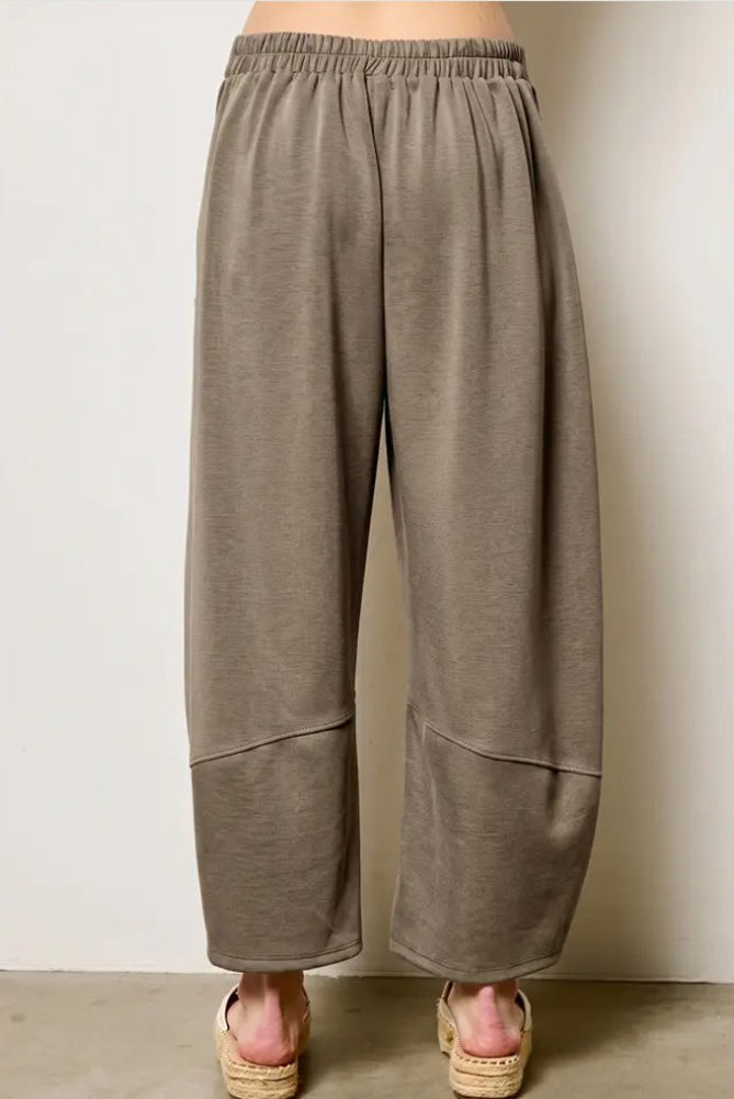 Scuba Barrel Pants in Olive by Charlotte Avery
