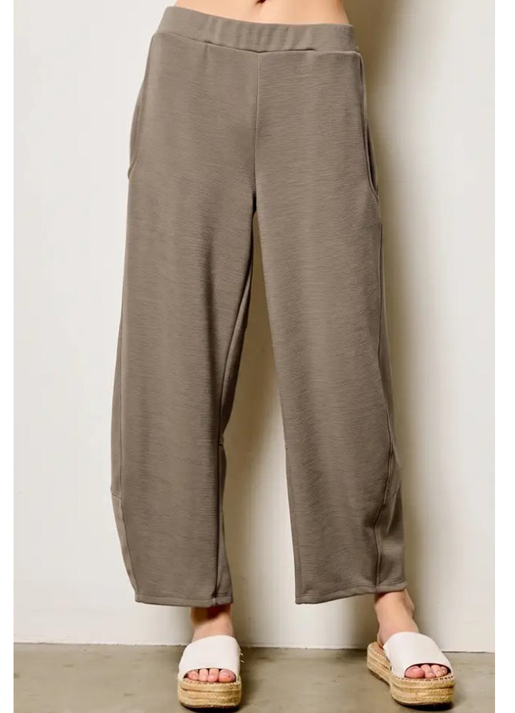 Scuba Barrel Pants in Olive by Charlotte Avery