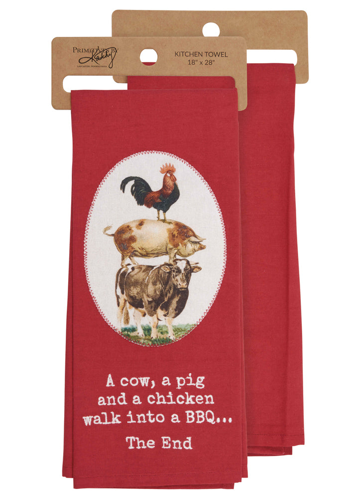 Kitchen Towel- A BBQ by Primitives by Kathy