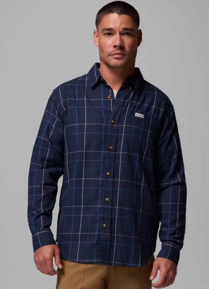 Rapid Rivers II LS Shirt in Collegiate Navy Tattersall by Columbia