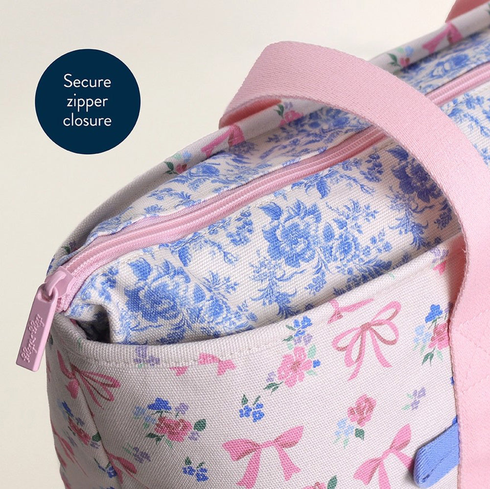 Ribbons + Roses Itzy Explorer Canvas Tote Bag by Itzy Ritzy